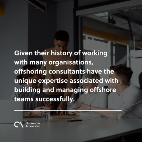Offshoring consultant expertise in the industry