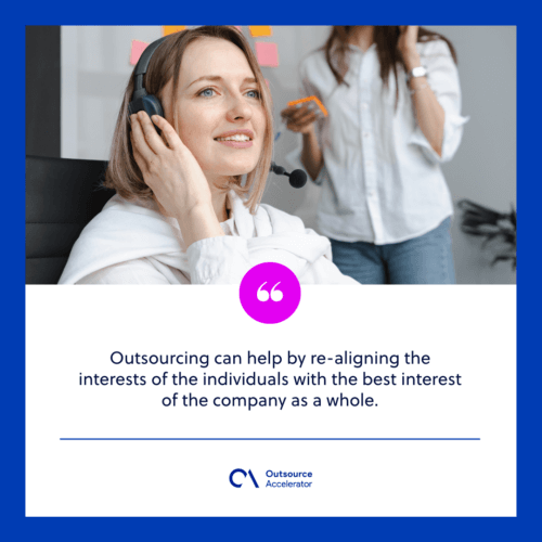 Outsourcing is only for established businesses