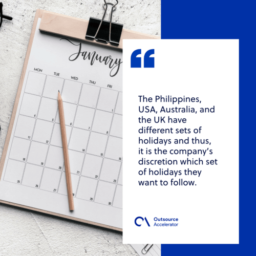 Philippine holidays and payments in outsourcing