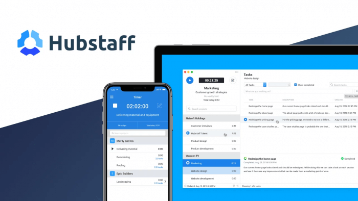 Hubstaff screen monitoring software interface