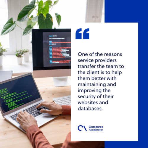Commonly outsourced services suited for build-operate-transfer