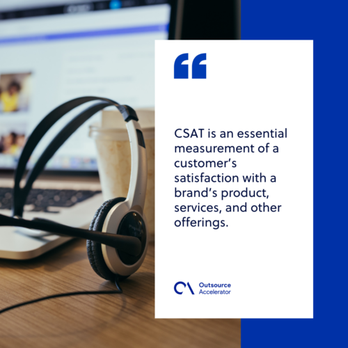Customer satisfaction score CSAT