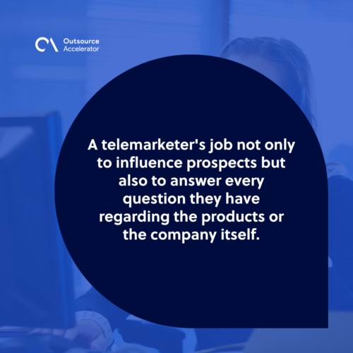 What does a telemarketer do