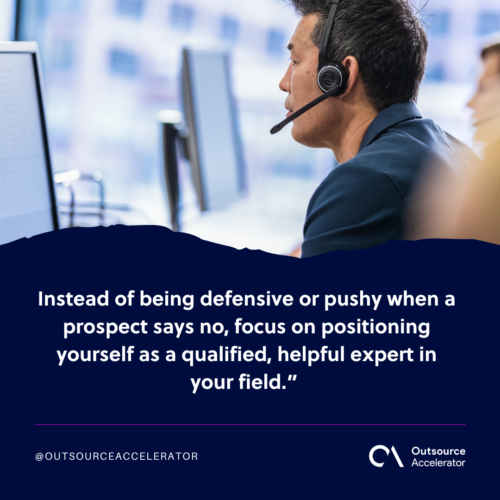 Salesperson recognizing a client's needs when selling over the phone