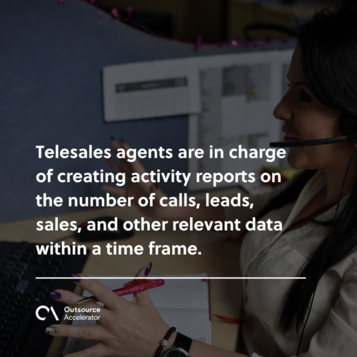 Roles of a telesales representative