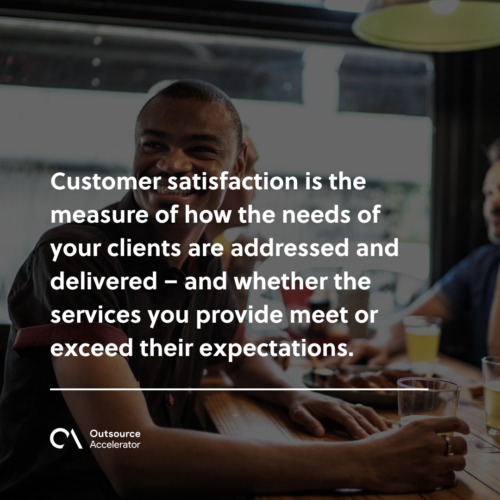 Defining customer satisfaction