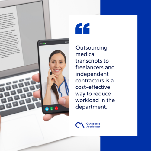 Outsourcing dictation services