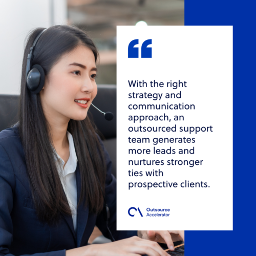 How do outsourced customer services help in your business development