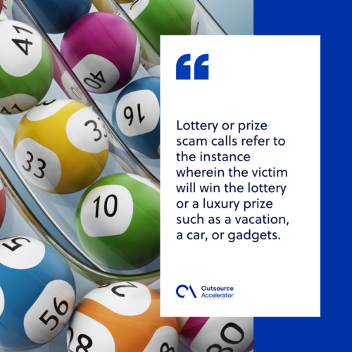 Lottery schemes scam calls
