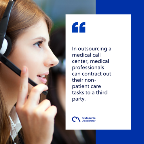 Outsourcing a medical call center for a healthcare facility