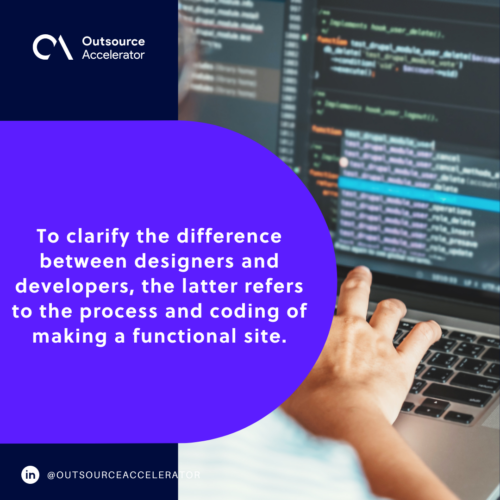 The difference between web design and web development