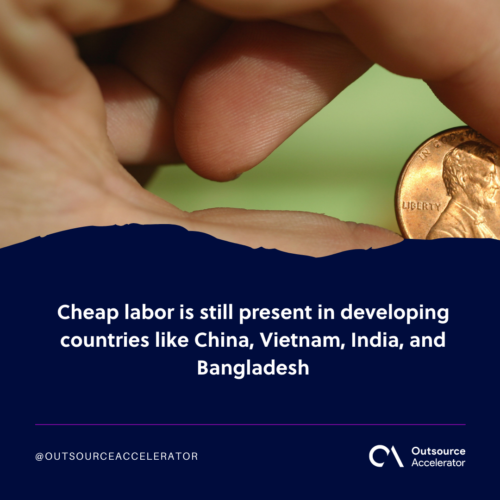 Offshoring vs cheap labor