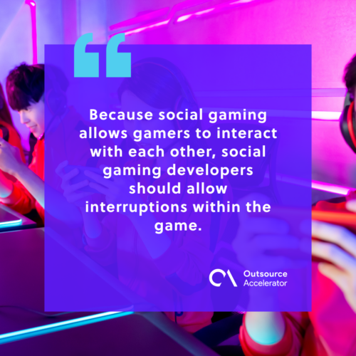 Considerations for social gaming usability