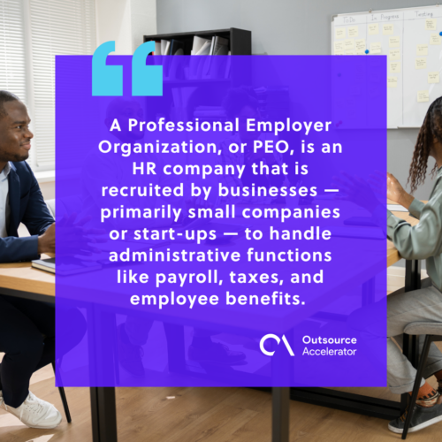 What is PEO in co-employment and HR services
