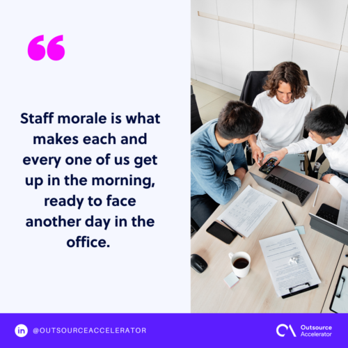 Defining staff morale in a remote work setup