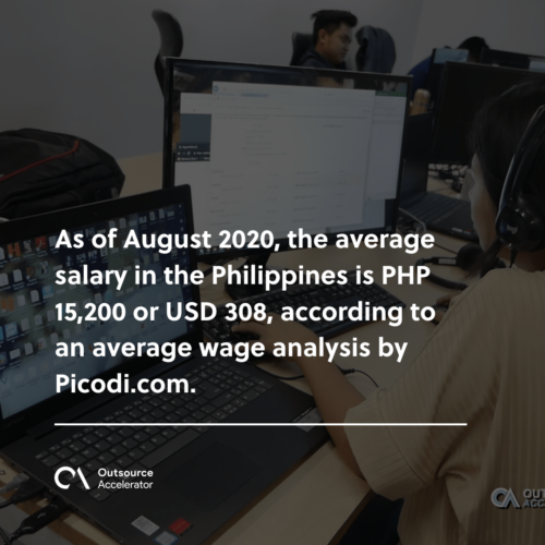 The average salary in the Philippines