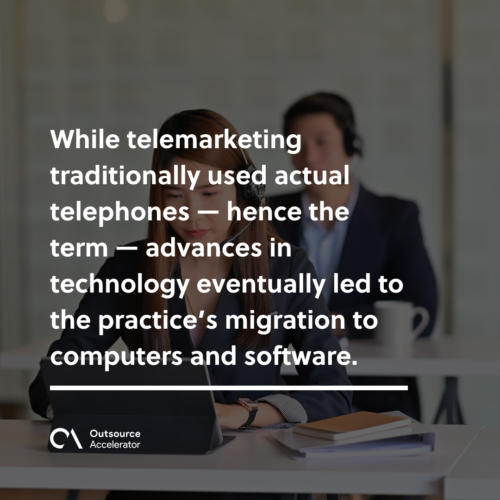What is telemarketing