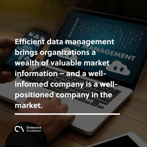 How do businesses benefit from data management outsourcing