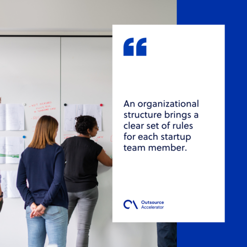 the benefit of an organized startup team structure