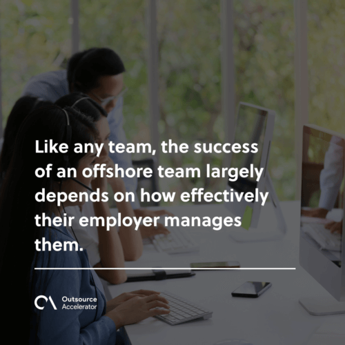 Tips on proper offshore team management