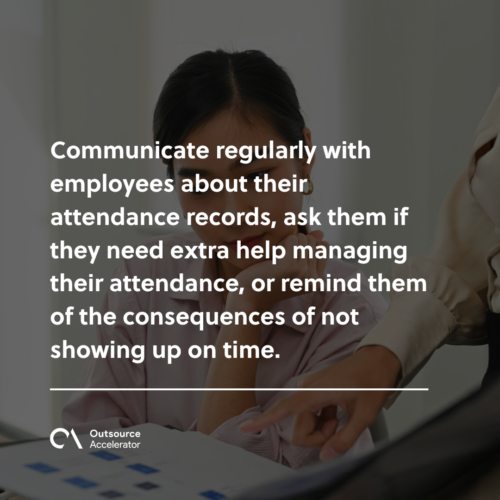 Dealing with absenteeism when it does occur