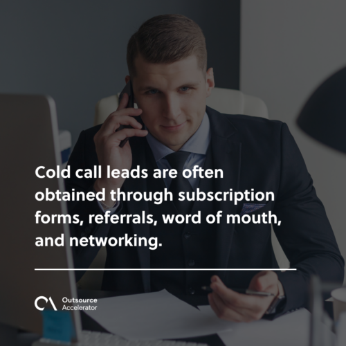 What is cold calling in sales and marketing