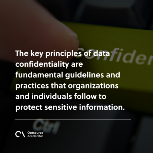Key principles for data confidentiality