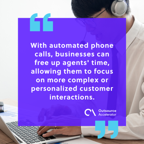 Improve agent productivity with automated calling services
