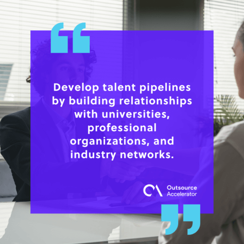 Develop talent pipelines