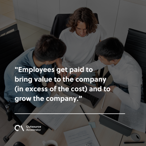Higher value job - more pay