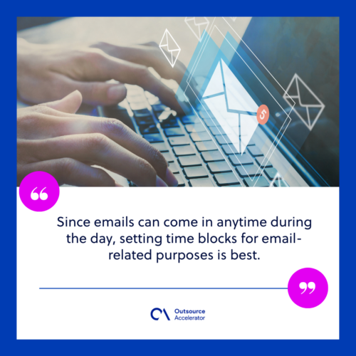 Check your emails at specific times each day