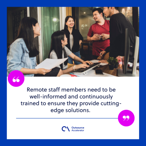 asian freelance team talking with relaxing in home office