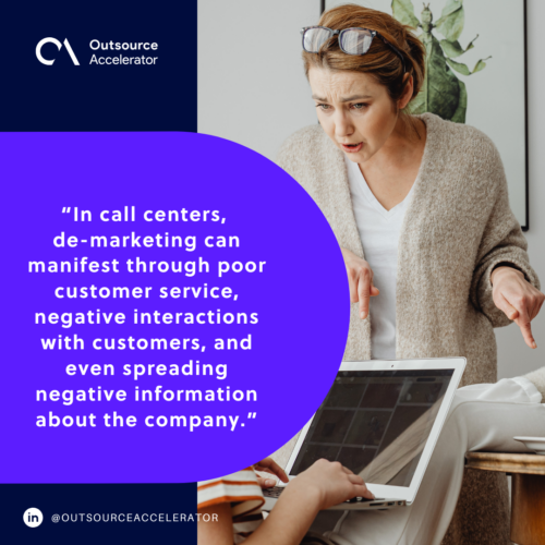 De-marketing by unhappy call center employees