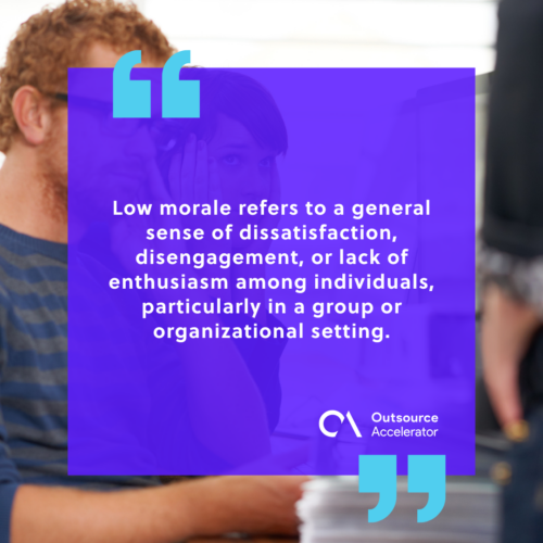 Low morale meaning