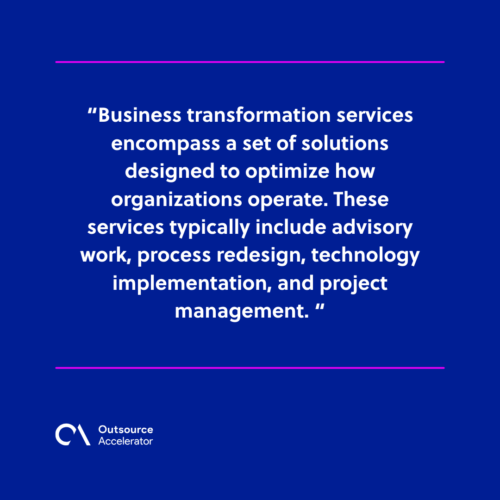 What are business transformation services