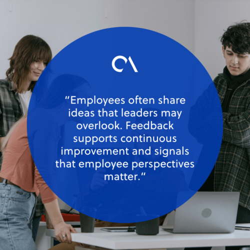 Remote employee sharing ideas and feedback with the team