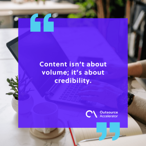 Outsourcing lead generation authority content