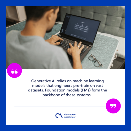 What role do foundation models play in generative AI?