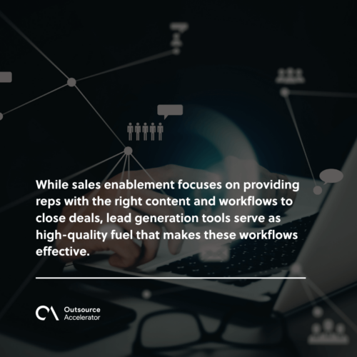 Sales workflows run better with lead generation tools
