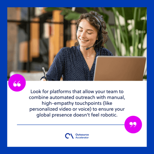 Use personalized touches to make global outreach feel human
