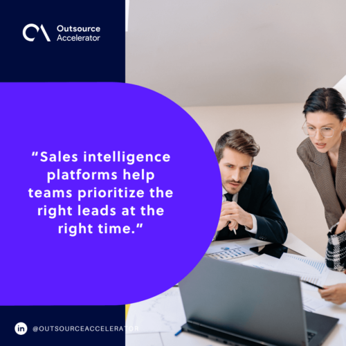 Sales intelligence platform for outsourcing lead generation
