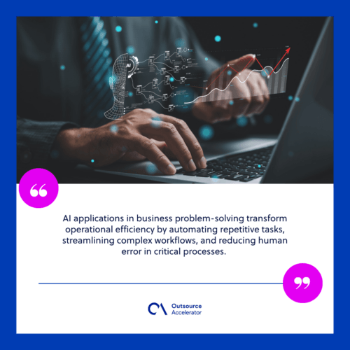 AI applications solving complex business problems and boosting efficiency