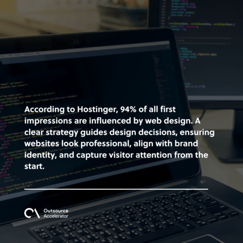 Web development strategy and first impressions