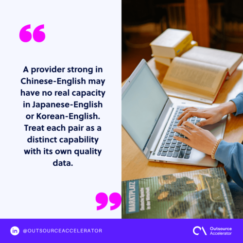 Evaluating each language pair in multilingual data annotation