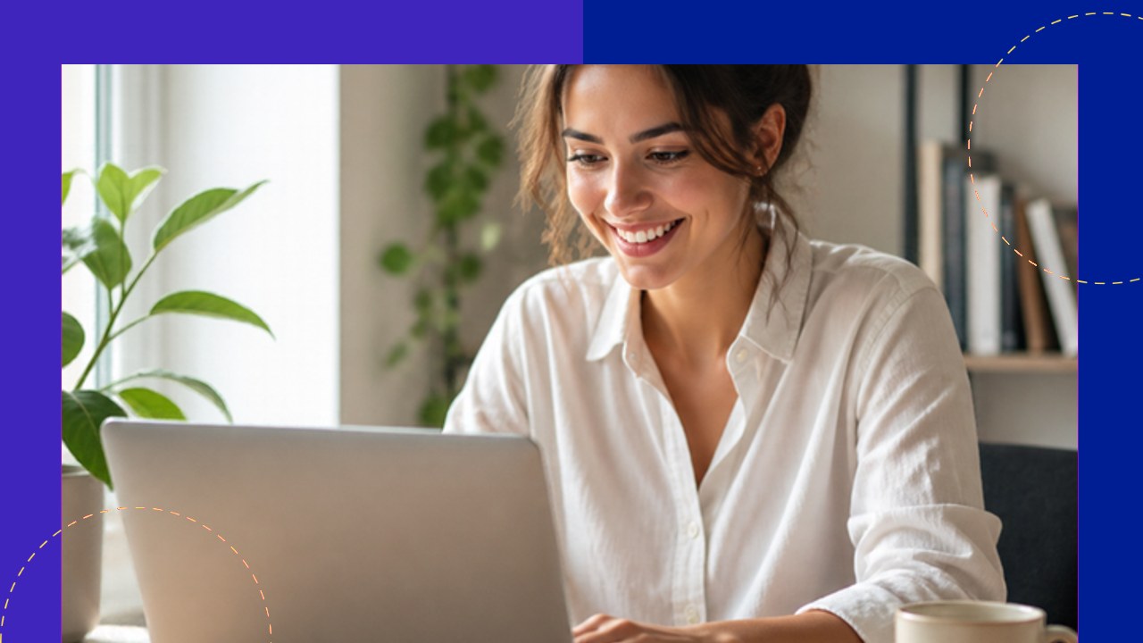 A new remote hire completing onboarding on a laptop at home