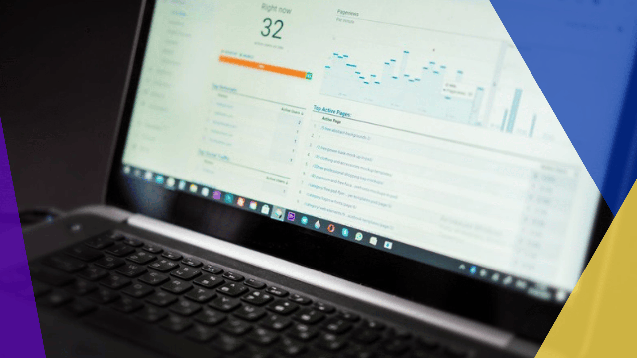 Salesforce audit - laptop showing an analytics dashboard